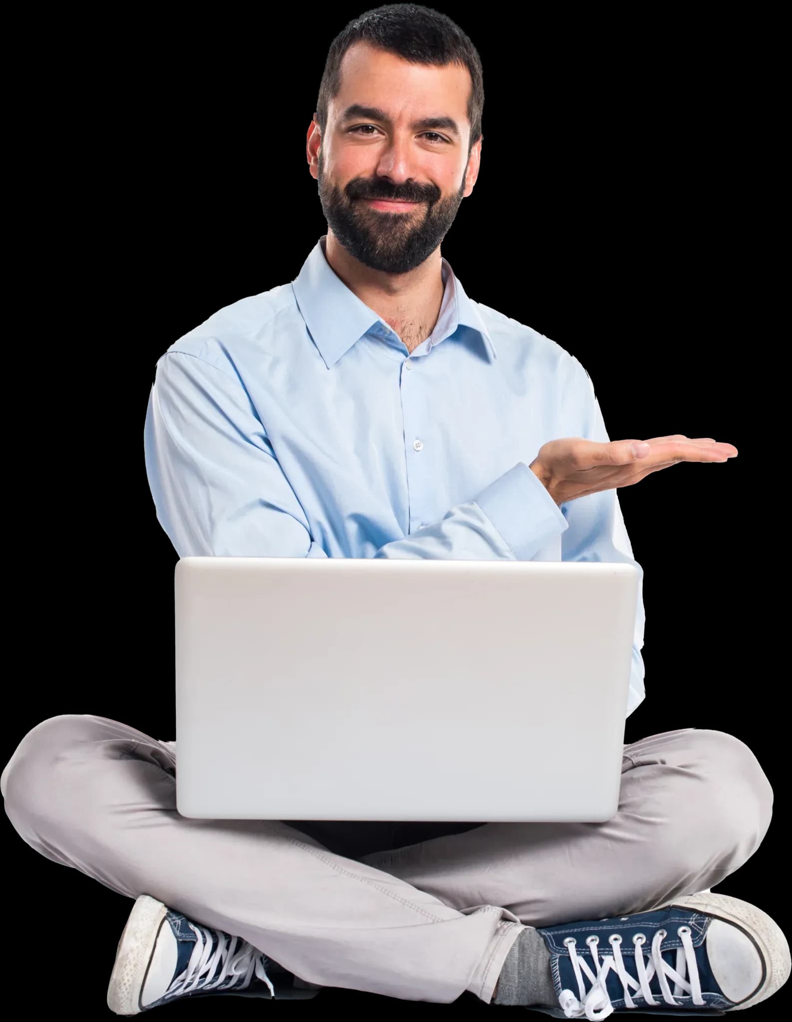 Person with laptop